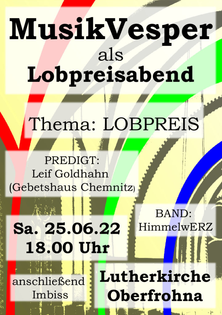 Plakat zur Musikvesper am 25.06.2022