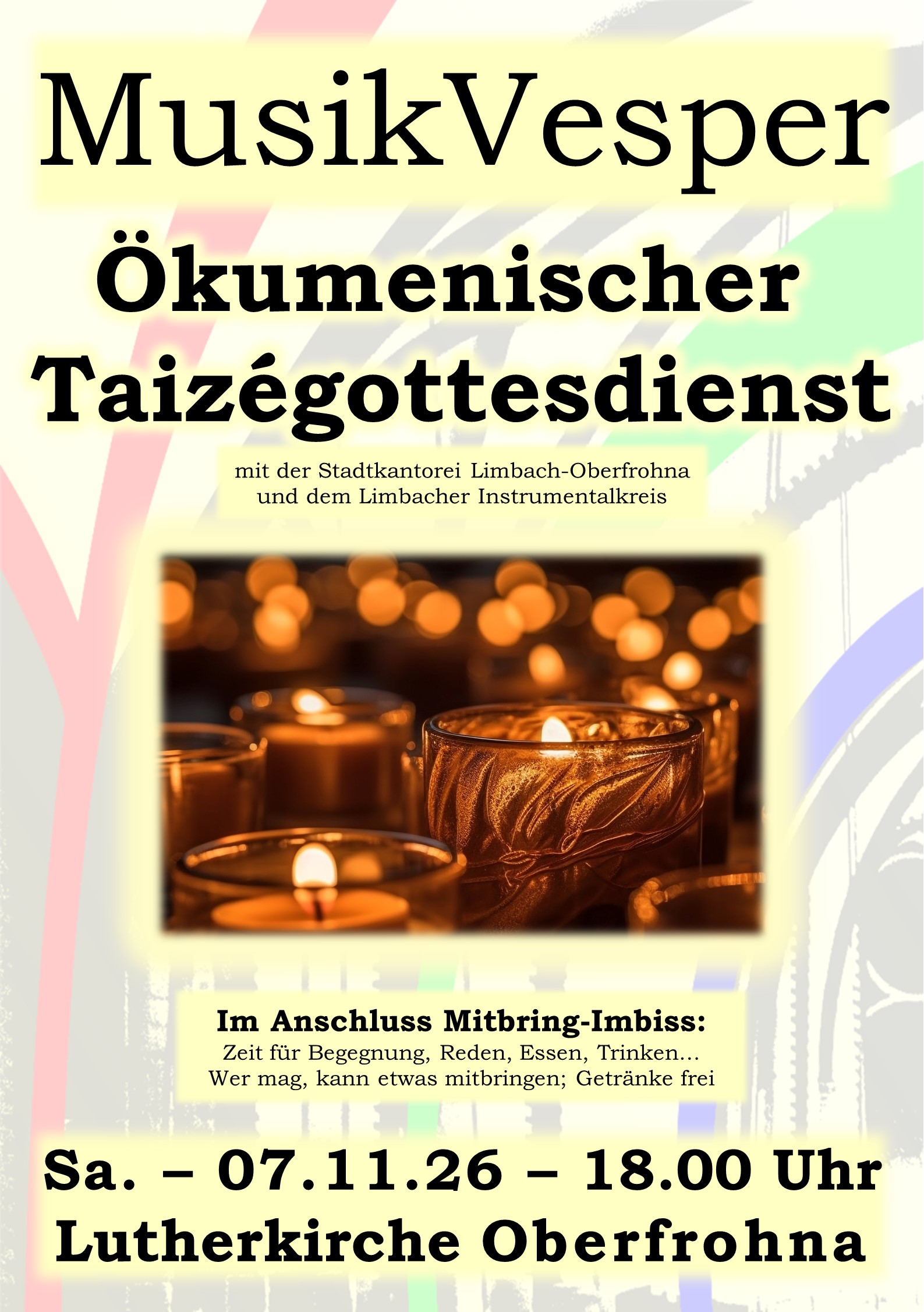 Plakat Musikvesper Ökumenischer Taizégottesdienst